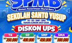 PENERIMAAN MURID BARU (SPMB) SEKOLAH SANTO YUSUP TANJUNG BALAI KARIMUN T.A. 2027/2028 TELAH DIBUKA