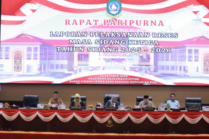 Foto: Anggota DPRD Provinsi Kepri  saat Menggelar Rapat Laporan Pelaksanaan Reses  Masa Sidang Tahun Sidang  Ketiga 2025 - 2026